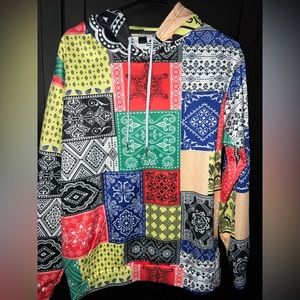 Mens patchwork sweatshirt